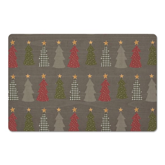 Gray Tree Pattern Floor Mat